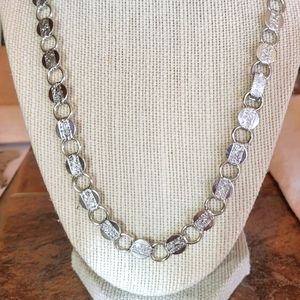 Vintage Signed Sarah Coventry Young & Gay Silver Tone Necklace